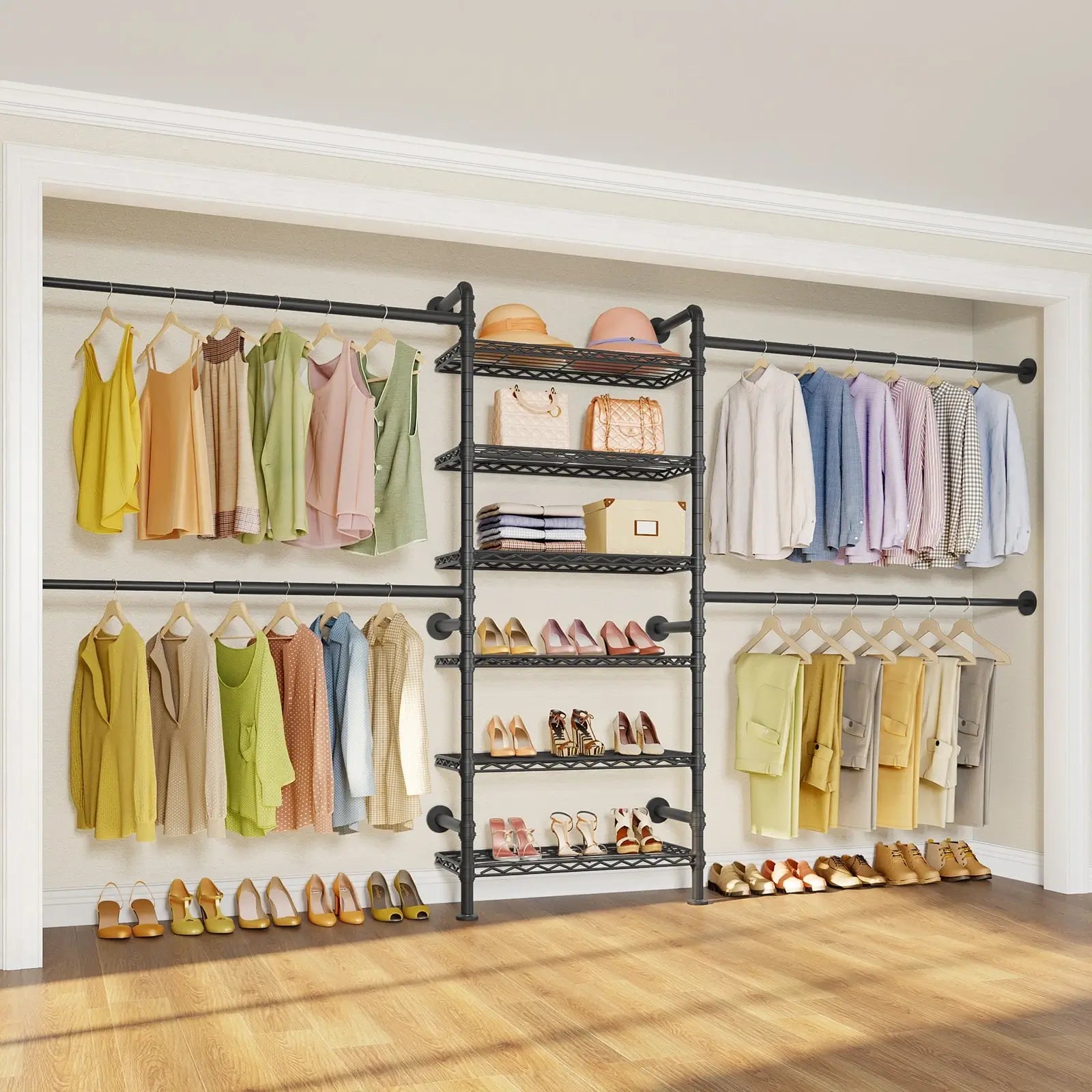 Timate S3X Wall Mounted Expandable Garment Rack