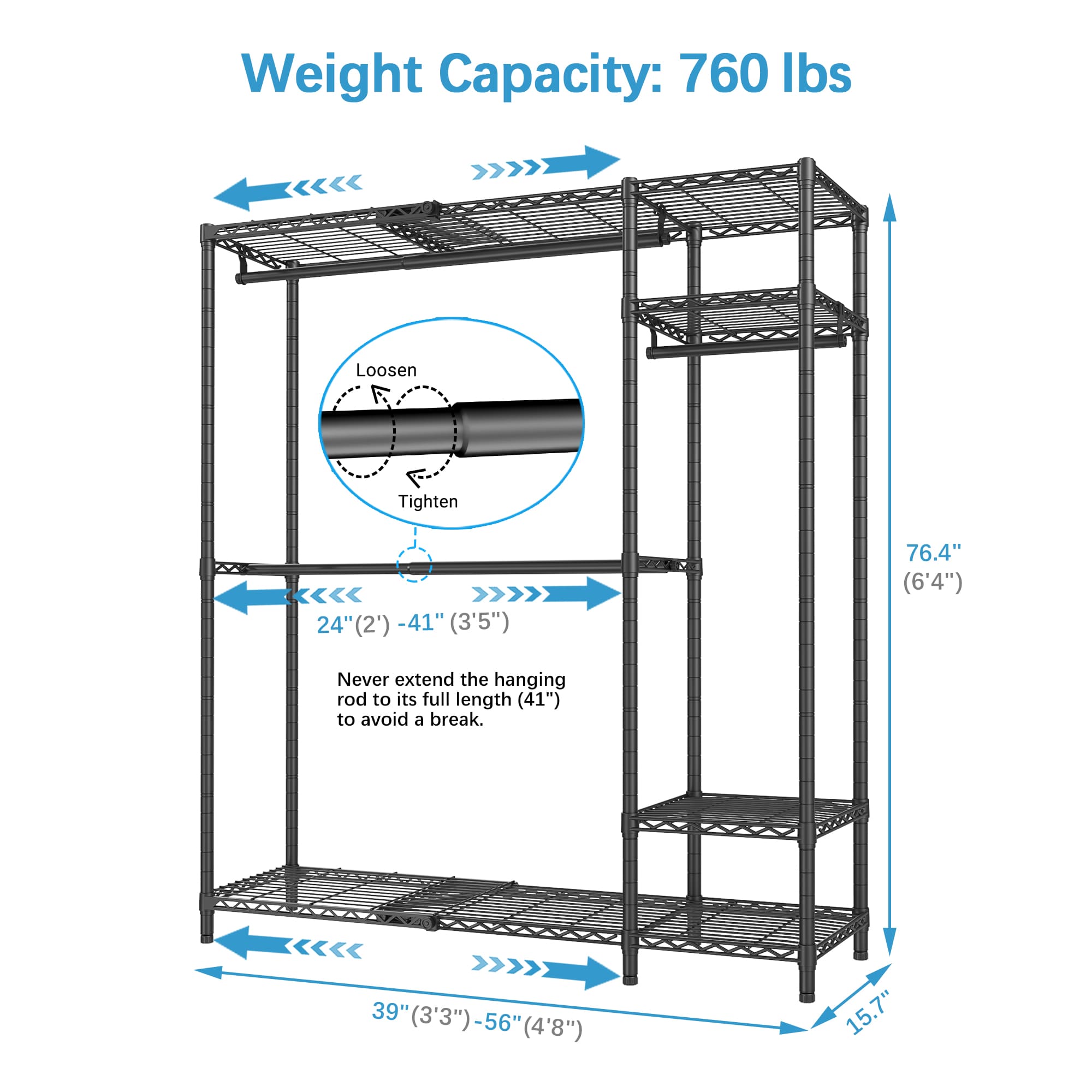 VIPEK X20 Expandable Clothes Rack