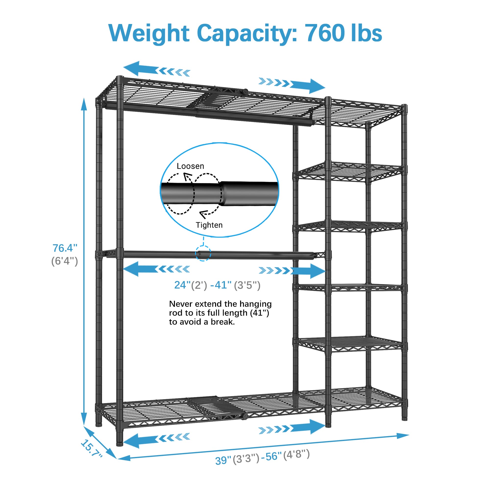 VIPEK X2 Expandable Clothes Rack