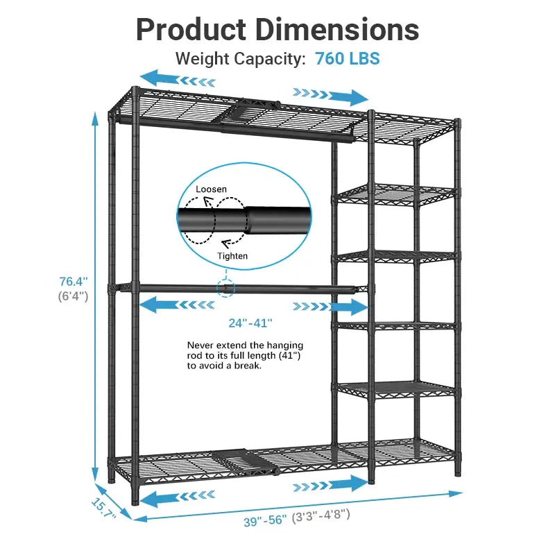 VIPEK X2 Expandable Garment Rack