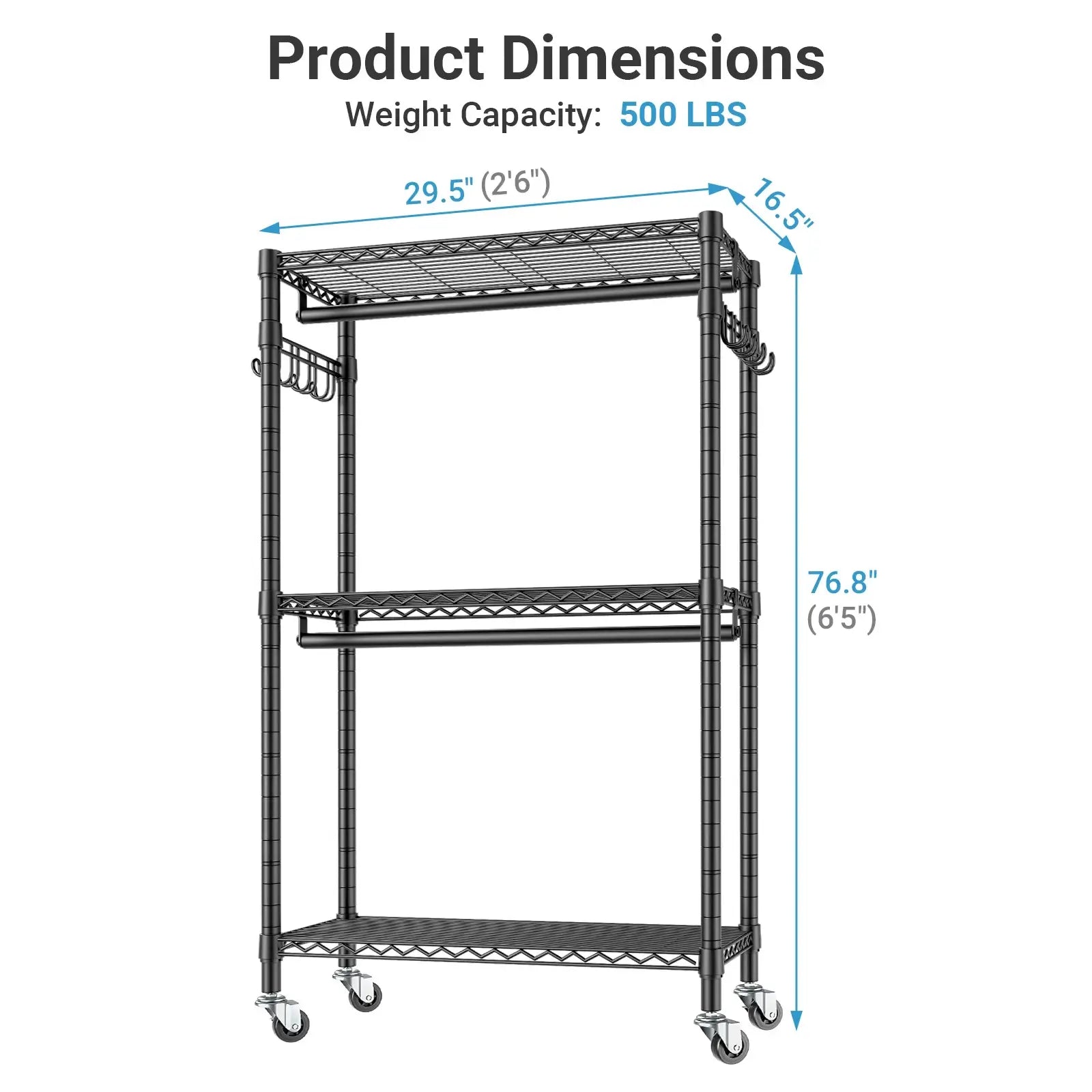VIPEK R2 Rolling Garment Rack